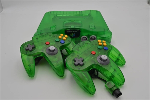 Nintendo 64 - Jungle Green - Konsol - SNR NUP16218451 (B Grade) (Genbrug)